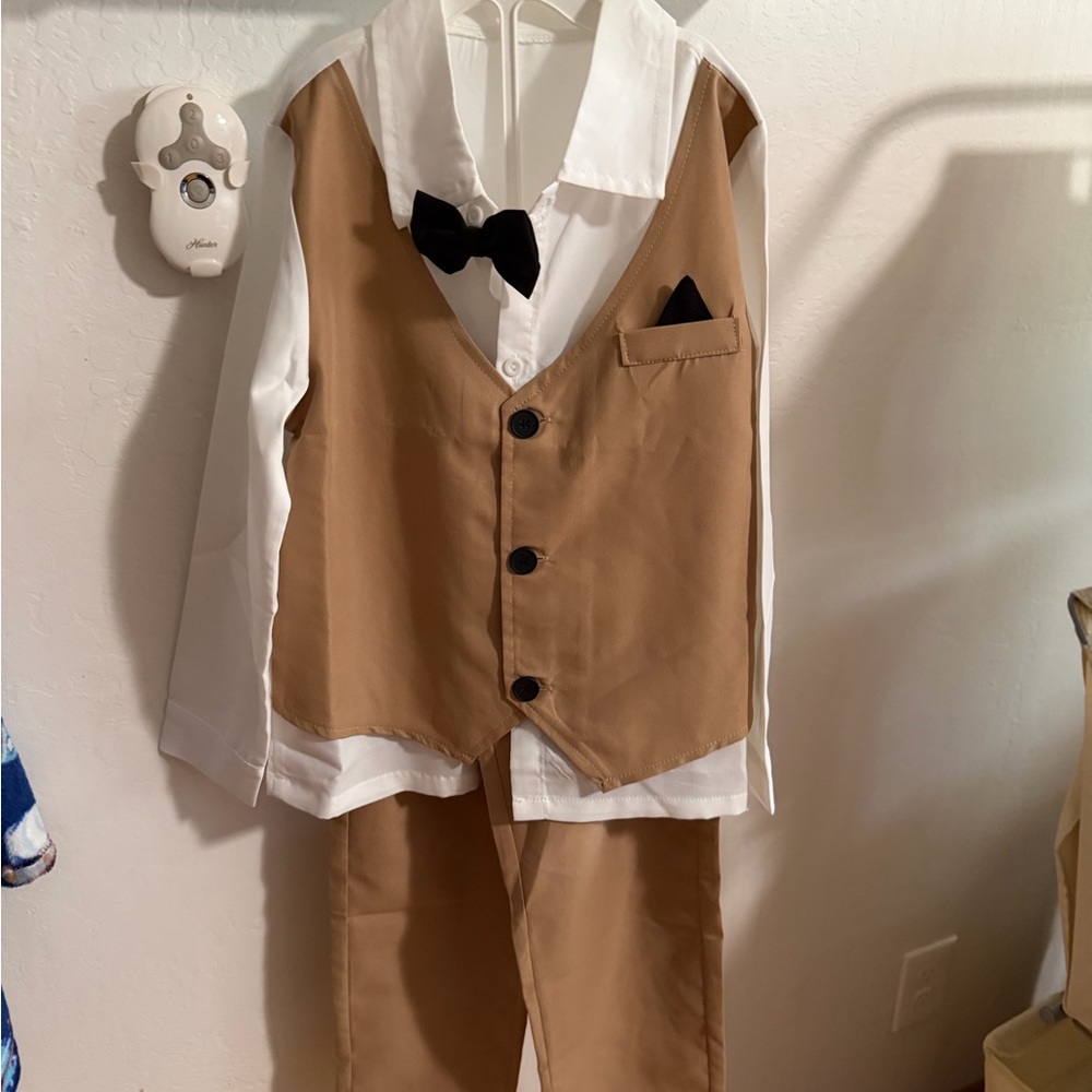 Zara Kids Tan and White Formal Set